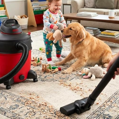 for Shop Vac Turbo Brush Head Vacuum Attachment for Rugs/Low-Pile Carpet/Hard Floor with Universal Hose Adapter Kit Fits 1-1/4'', 1-1/2'', 2-1/4'' & 1-3/8'' Hoses, Attachments for Pet Hair Removal