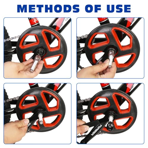 Oumers Bike Crank Extractor/Arm Remover and Bottom Bracket Remover with 16mm Spanner/Wrench. Professional Bicycle Repair Tool Kit - color: Black