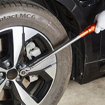 VEVOR 1/2-inch Drive Click Torque Wrench 25-250ft.lb/34-340n.m, Dual-Direction Adjustable Torque Wrench Set with Mechanical Dual Range Scales and Adapters Extension Rod - size: 25-250 FT.LB, style: 1/2-inch