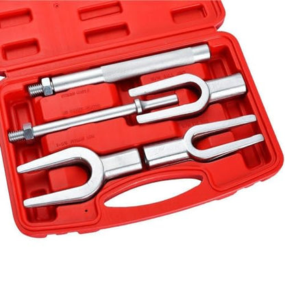 DASBET Ball Joint Separator Tie Rod Tool Set 5PCS Pickle Fork Kit with Ball Joint, Tie Rod, and Pitman Arm for Cars and Light Trucks - color: Red
