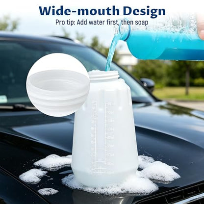 Lichamp Foam Cannon for Pressure Washer, 1000ml Wide Mouth Snow Foam Lance, 1/4 Inch Quick Connector, Adjustable Foam Thickness & Spray Width, Brass Head & Stainless Steel for Car, Driveway, Patio