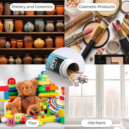 Lead Test Kit for Dishes, 30 Units, Lead Paint Test Kit, Lead Test Swabs for Instant Lead Detection – Home Use on All Surfaces: Painted, Dishes, Toys, Jewelry, Metal, Ceramics, Wood.