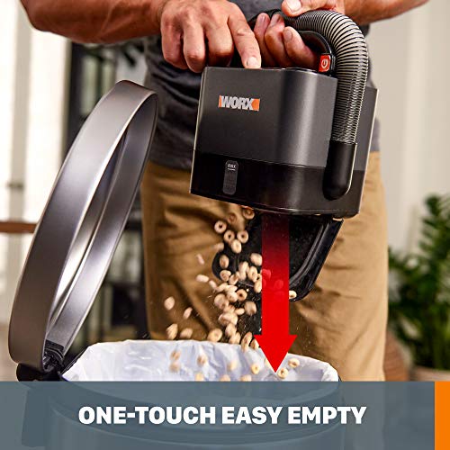 WORX WX030L.9 20V Power Share Cordless Cube Vac Compact Vacuum, Bare Tool Only, No Battery, Black - style: bare tool only