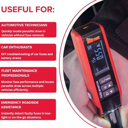 Power Probe 80A Fuse Monitor with Built-in Flashlight (PPFUSE)