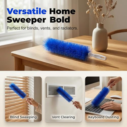 Bendable Microfiber Head, Reusable Dust Remover 2 Pcs 2026 New Fan Cleaner Brush, Washable Cobweb Duster for Air Conditioning, Fan Blades, Air Vents, Curtains, Cars - color: Gray*2