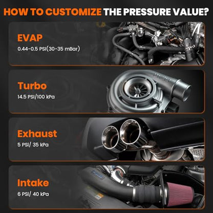 ANCEL L5000 Classic Automotive Smoke Machine with Built-in Air Pump, Adjustable 0.4–20 PSI Pressure, LCD Screen, Smoke Diagnostic Leak Detector for EVAP, Intake, Exhaust, Turbo & Cooling Systems - color: Black