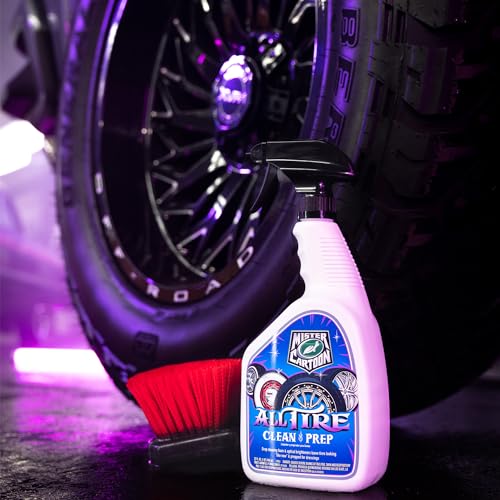 Turtle Wax X Mister Cartoon 54250 All Tire Clean and Prep, Cleans and Rejuvenates, Fast-Acting Formula, Jet Black Appearance, Brightens White Walls, Perfect for Cars, Trucks and Motorcycles, 32 oz.
