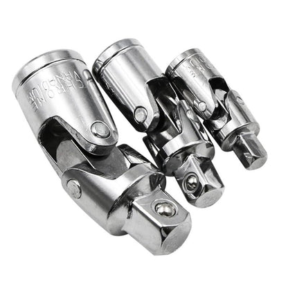 3PCS Universal Joint Set Ratchet Angle Extension Bar Socket Adapter Manual and Pneumatic Bendable Adapter Socket Tools NEW