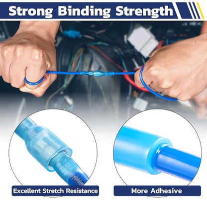 haisstronica 160pcs Heat Shrink Spade Connectors,AWG 22-10 Female and Male Wire Connectors,Quick Disconnect Spade terminals - size: AWG 22-10, style: Male&Female Kit 160PCS