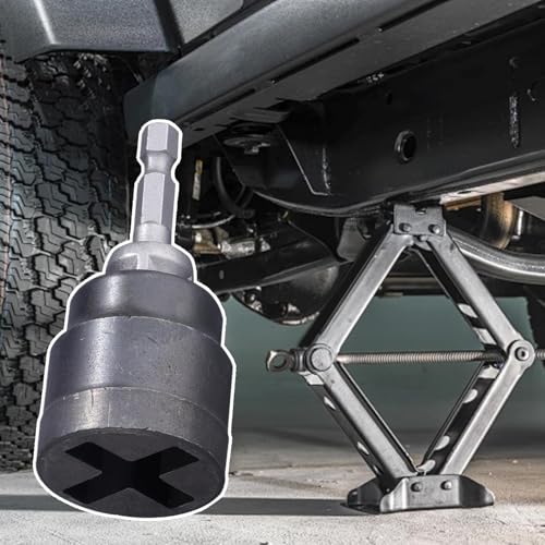 Auto Jack Power Socket Adapter for Scissor Jacks - Heavy Duty Steel