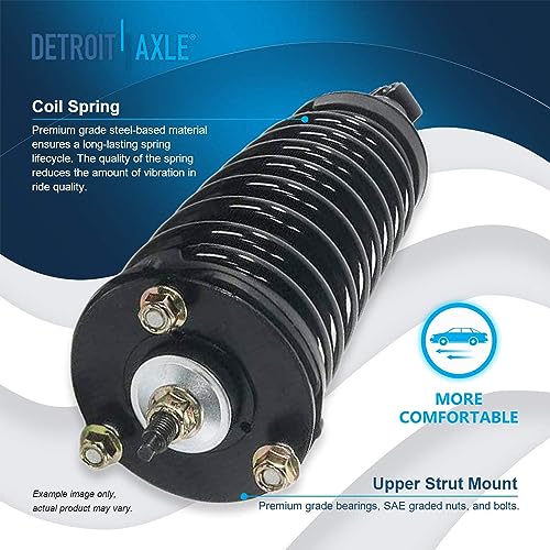 Detroit Axle - 2pc Front Struts for 04-12 Chevy Colorado GMC Canyon, Struts & Spring Assembly 2004 2005 2006 2007 2008 2009 2010 2011 2012 Replacement Suspension Quick Install Ready Struts Shocks - size: 10291-2/Pair