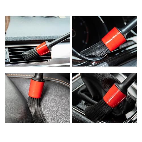 Generic 5PCS Car Interior Cleaning Brush, Multifunctional Car Detailing Tools Brush Set for Air Vents Dashboard Wheel Hub, Wash Kit for Vehicles Trucks Motorcycles