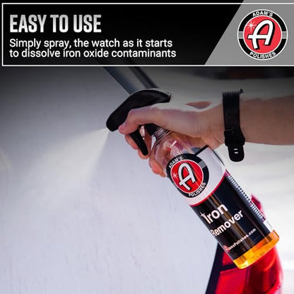 Adam's Iron Remover (5 Gallon) - Iron Out Fallout & Rust Remover Spray for Car Detailing On Automotive, Motorcycle, RV, Boat Paint Wheels or Metal - Use Before Clay Bar, Car Wax or Car Wash - size: 640 Fl Oz (Pack of 1)