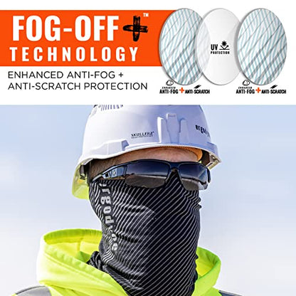 Ergodyne Skullerz DAGR Anti Scratch Safety Glasses, Anti-Fog, ANSI z87.1 - color: Smoke Lens