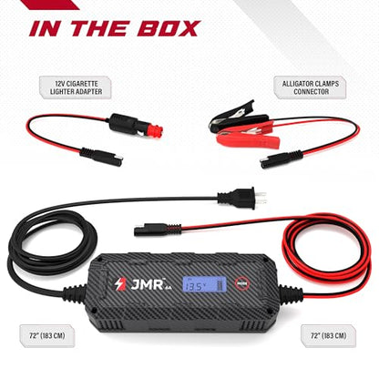 JMR 12V Battery Charger for Can-am, 12V Cig. Port, No Lithium Mode | Trickle Charger Conditioner Maintainer For SPYDER MAVERICK DEFENDER COMMANDER RYKER OUTLANDER RENEGADE All Models - size: No Lithium Mode
