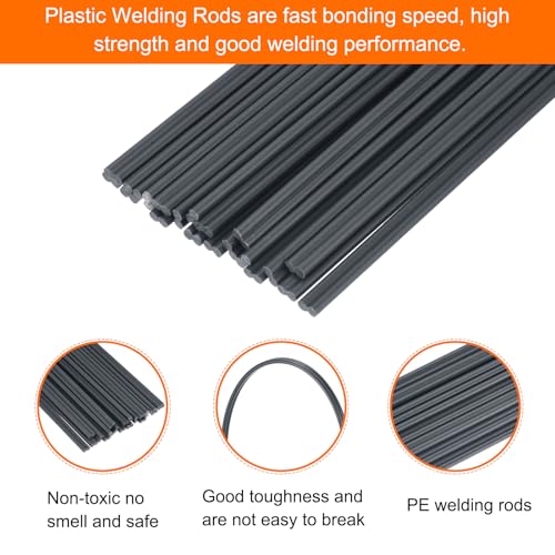 MECCANIXITY 20pcs 10 Inch Plastic Welding Rods PVC Welding Strips Welder Rods for Plastic Welder,Car Bumper, Kayak Repair, Grey - color: Grey, size: 10 Inch