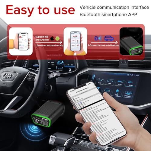 LAUNCH AIOBD Bluetooth OBD2 AI Car Diagnostic Scanner | Free Engine Diagnostics, AI Code Explain, Supports iOS & Android, Fits 1996+ Cars