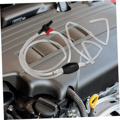 Holibanna Transfer Pump Kit Manual Siphon Pump for Fuel Convenient Oil Extraction for Automotive and Aquatic Use Sturdy Siphon Hose Valve