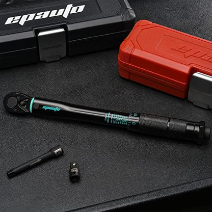EPAuto 1/4-Inch Drive Click Torque Wrench, Black, 20-200 in.-lb. - size: 1/4-Inch Drive 20-200 In-lb