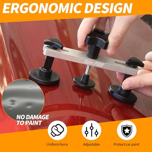 Super PDR 169PCS Dent Puller Kit Paintless Removal Set with 100W Glue Gun and Slide Hammer - for Repairing Car Dents Hail Damage and Door Dings on Auto Body Surface Washing Machine Fridge