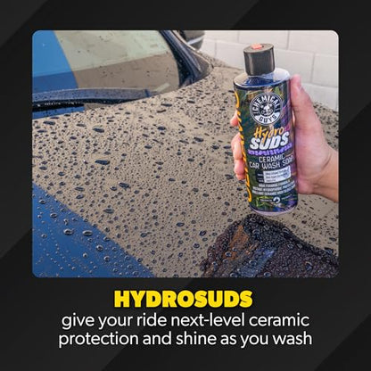 Chemical Guys HydroSuds Ceramic SiO2 Shine High Foaming Car Wash Soap, Works with Foam Cannons, Foam Guns, and Bucket Washes, Berry Scent, Safe for Cars, Trucks, and RVs - 1 Gallon - size: 128 Fl Oz (Pack of 1)