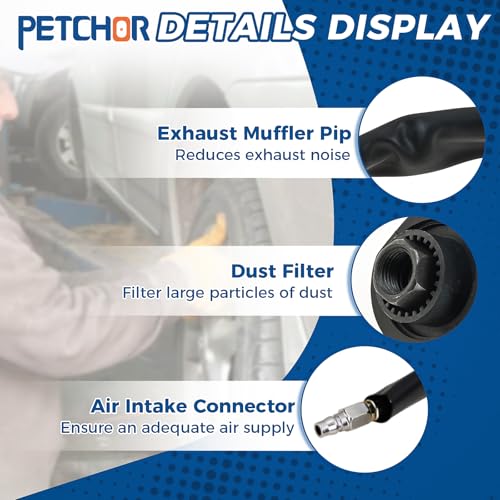 Air Tire Repair Polish Patch Kit with 2500RPM Low-Speed Buffer, Includes Tire Inner Liner Scraper, Patch Roller, Tungsten Steel Buffing Wheels, and Essential Tools for Tire Patching