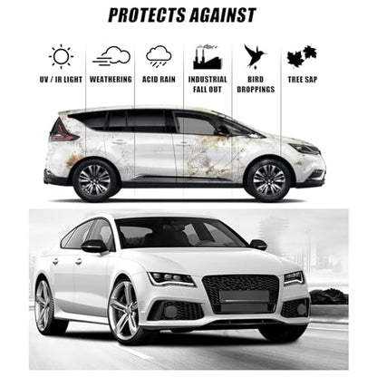 10H Nano Ceramic Coating for Cars, 50ML High Gloss Anti-Scratch SiO2 Ceramic Car Coating Kit, Plastic, Glass, Wheel Polishing, Hydrophobic, Long Lasting Protection