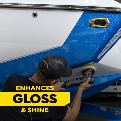 Meguiar's M4965 Marine/RV Fiberglass Restoration System, 3-Piece Marine Fiberglass Repair Kit Featuring Oxidation Remover for Boat Care Plus Boat Polish and Wax - style: Restoration System
