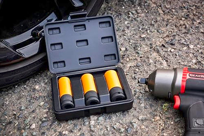 GEARWRENCH 3 Piece 1/2" Drive High-Strength Wheel Protector Impact Metric Socket Set | 84946