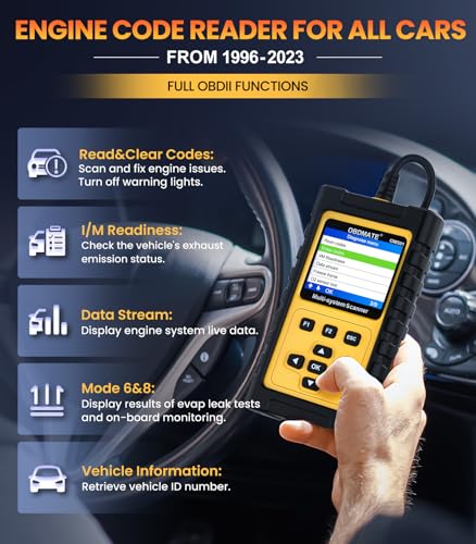 OBD2 Scanner for Jaguar Land Rover Full System Diagnostic Tool | OBDMATE OM501 Car Scanner with Oil Reset Battery Register...Full OBDII Functions Read&Erase Fault Codes, Free Software Update