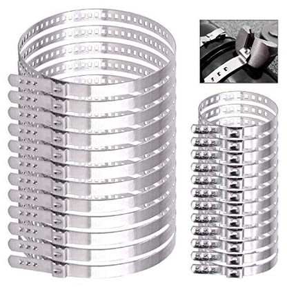 Keadic 24Pcs CV Boot Clamp, Stainless Steel CV Boot Clamps, Adjustable CV Boot Clamps, CV Joint Boot Clamp Kit for Vehicle(12pcs Large and 12pcs Small) - size: CV Joint Boot Clamps - 12 Set
