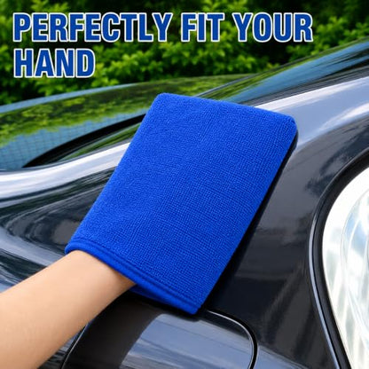 Tidy Monster 2 Pack Clay Mitt and Bar, Medium Grade Bundle with Blue Clay Towel for Car Cleaning and Polishing - color: Blue