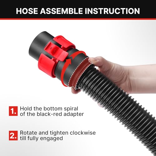 Shop-Vac 8 FT X 1-7/8" Universal Hose, Replacement Hose Compatible with Rigid, Dewalt, Husky, Craftsman, Bauer, Masterforce Vacuum Cleaners - size: 8' X 1-7/8"