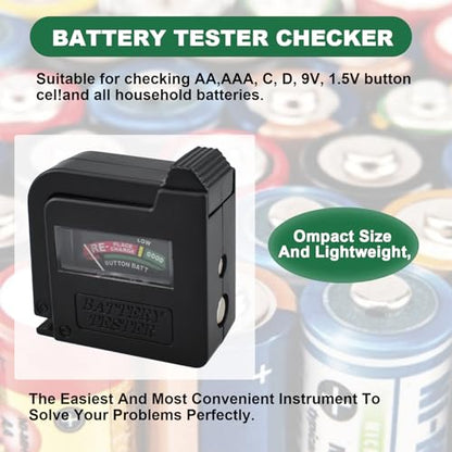 1Pc BT-860 Universal Small Battery Volt Tester Checke | High Accuracy Portable Digital Battery Capacity Monitor for AA AAA C D 9V 1.5V Batteries