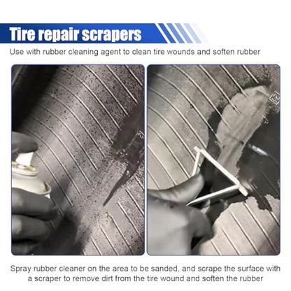 34PCS Tire Repair Patch Tool Kit (32mm/42mm/58mm) | Tire Patch Roller Kit with Repair Buffing Wheel & Inner Liner Scraper, Universal Tire Grinding Tools for Car Bike Motorcycle