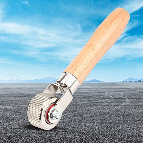 Tbest Tire Repair Tool Wooden Handle with Ball Bearing Roller for Efficient Tire Puncture Fixing Durable Lightweight Portable Middle Large Size Optional (M 5.9x6.6ft) - size: M 5.9x6.6ft