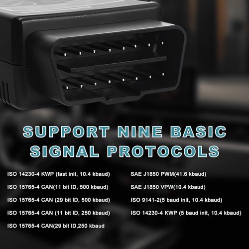 Bluetooth OBD2 Scanner for Car, Professional OBDII Vehicle Diagnostic Tester with Exclusive App, Wireless OBD2 Auto Engine Fault Code Reader Scan Tool for Phone PC
