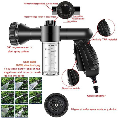 LIANXIN Car Wash Kit -Car Cleaning Kit Cars Washs Foam Gun Microfiber Sponge Cars Washing Kits Tire BrushTowels Complete Large Washs Mitt - size: XXL-21