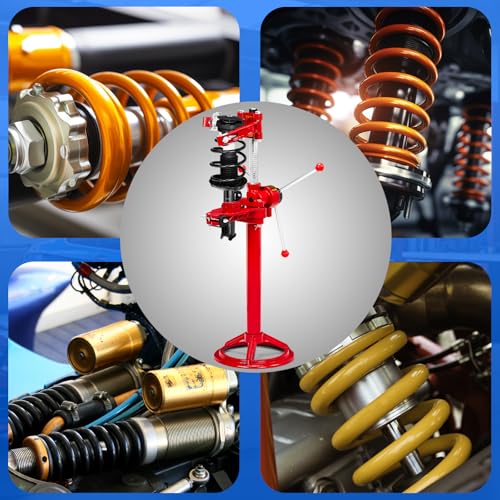 Strut Spring Compressor, Heavy Vehicle Auto Spring Compressor | 2200 LBS Hand Operate for Cars Trucks SUVs, 8.27" to 22.44" Height Spring, Red Cast Iron