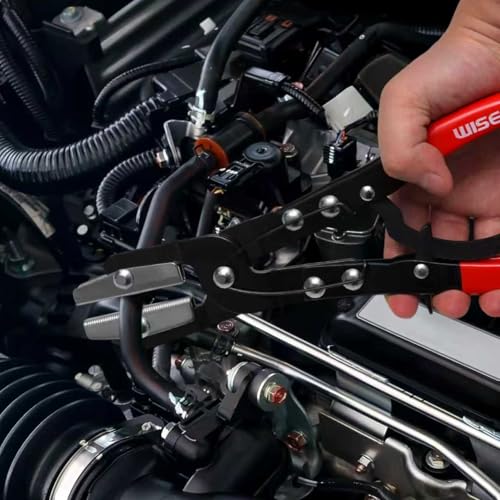 WISEUP 3PCS Hose Pinch Off Pliers- 8in, 10in, 12in Ratchet Hose Pliers for Automotive Radiator, Radiator, Fuel & Coolant Lines with Storage Bag