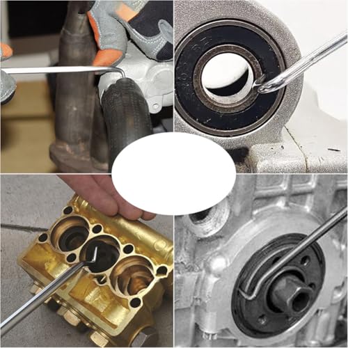 lasenersm 4 Pieces Pick and Hook Set Metal Car Auto Oil Seal Hook Puller Remover O-Ring Seal Puller Remover Hook Gasket Pick Remover Hook Puller(Red, 165mm)