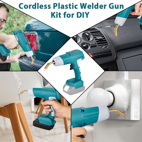 Choerinton Plastic Welder Compatible with Makita 18V Lithium Battery, with 600PCS Staples, Pure Copper Transformer, Rapid Heating, Plastic Welding Kit for Car Bumper, Dashboard & Repair(No Battery) - color: For Makita Battery