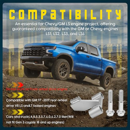 Chelhead Flywheel Holder with 8.8 Bolts LS Flywheel Locking Tool Silver | Compatible with 4.8 5.3 5.7 6.0 6.2 LS1 LS2 LS3 LS6 Chevy LSX Camaro, Corvette, Trans am, GTO, G8, CTS V, GM Trucks LS Engine - color: Silver