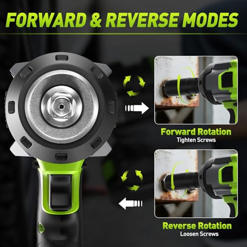 Cordless Impact Wrench 1/2 Inch, Max 1500Nm (1100Ft-lbs) Brushless High Torque Power Impact Gun with 4Ah Battery & Charger for Car Tire, Construction Work, Mower Lug Nut, 4 Sockets - style: 1500N.m with 2 Battery