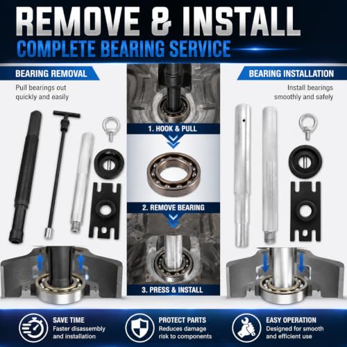Gimbal Bearing Puller Installer & Engine Alignment Tool Set Compatible with MerCruiser Alpha One, MR, Bravo, OMC Cobra & Volvo Penta Sterndrives