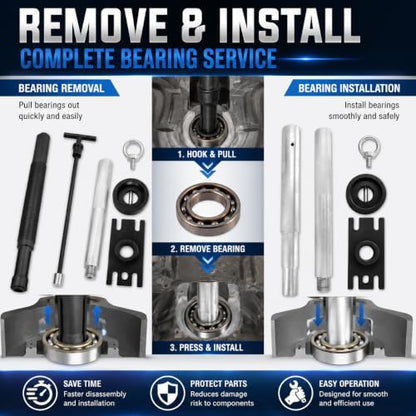 Gimbal Bearing Puller Installer & Engine Alignment Tool Set Compatible with MerCruiser Alpha One, MR, Bravo, OMC Cobra & Volvo Penta Sterndrives