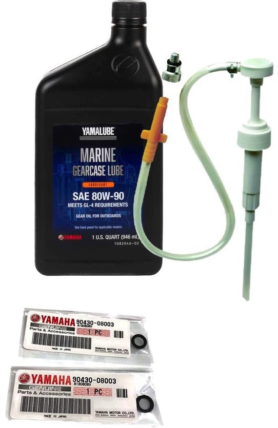 F75 F90 F115 Outboard Service Maintenance Kit, 10W-30 4M Oil Change Kit, Marine Gearcase Lube, Filters, Fits Yamaha 2006+ Models