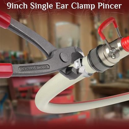9" Ear Clamp Plier Carbon Steel Hose Pinch Clamp Tool for Fit/Remove