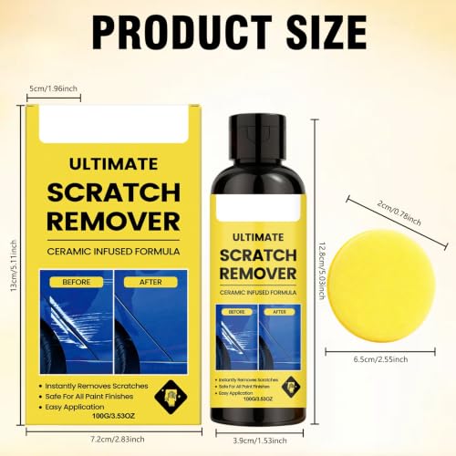 2Set Nanopolix Car Scratch Remover,Nanopolix Scratch Remover,Quick Fix Removal Paste for Deep Scratches,Car Scratchs Repair Paste Deep Scratch,All Paint Colors Polishing Kit (6*Nano-Cloth+2*Sponge)