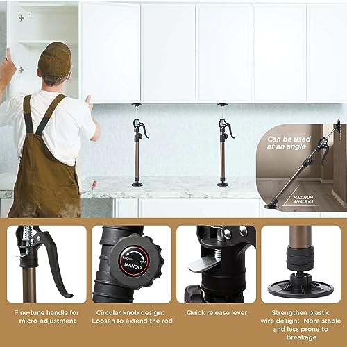 MANQO Cabinet Jack for Installing Cabinet，Adjustable Support Pole，3rd Hand Support System，Extend from 19.29 inch to 43.30 inch,Supports up to 264lbs for Drywall 4Pcs Set (Patent Design) - size: 19.29"-43.30" 4pc